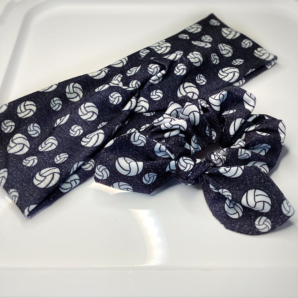 Volleyball Headband and Scrunchie Collection