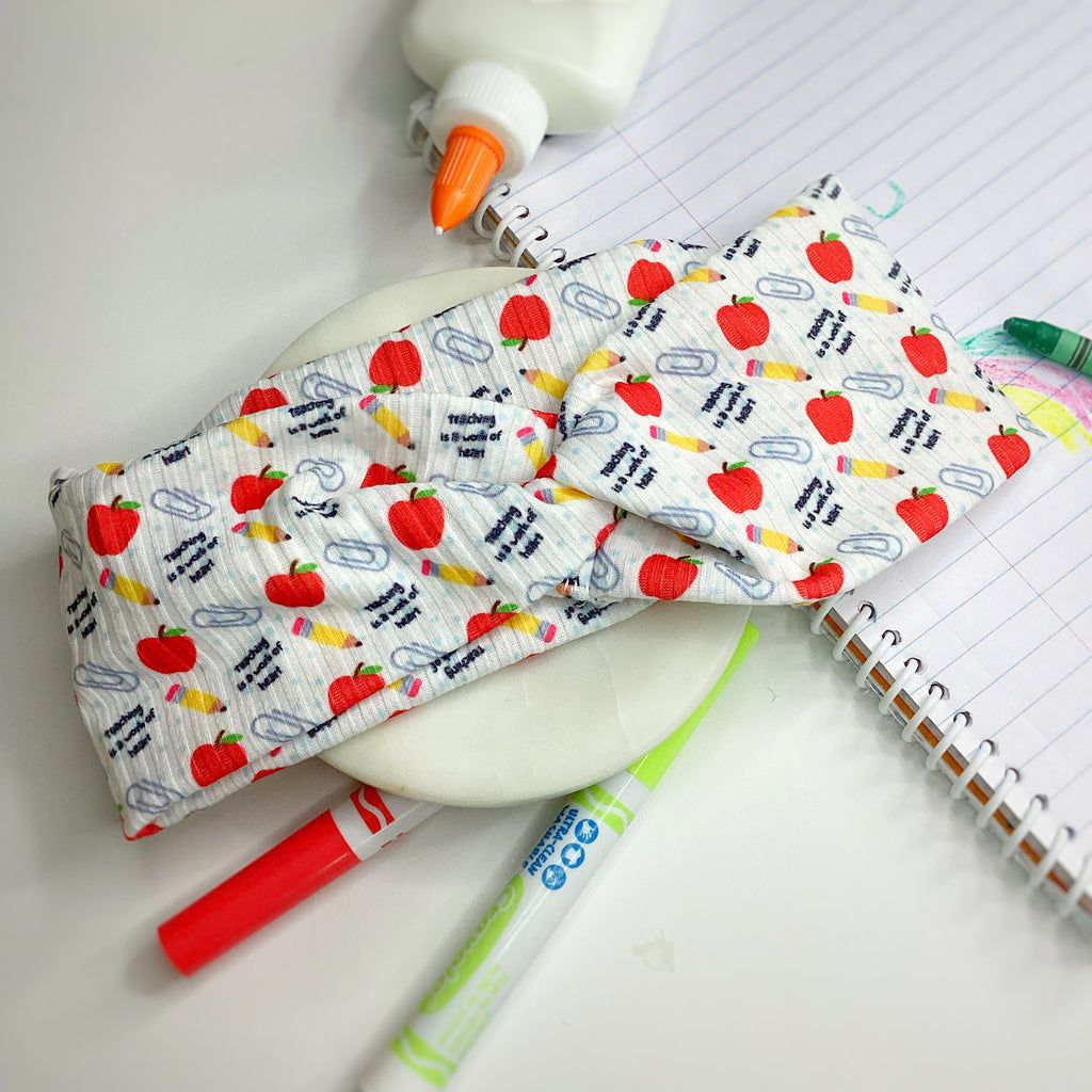 Teaching is a Work of Heart Bow Strip, Headband and Scrunchie Collection