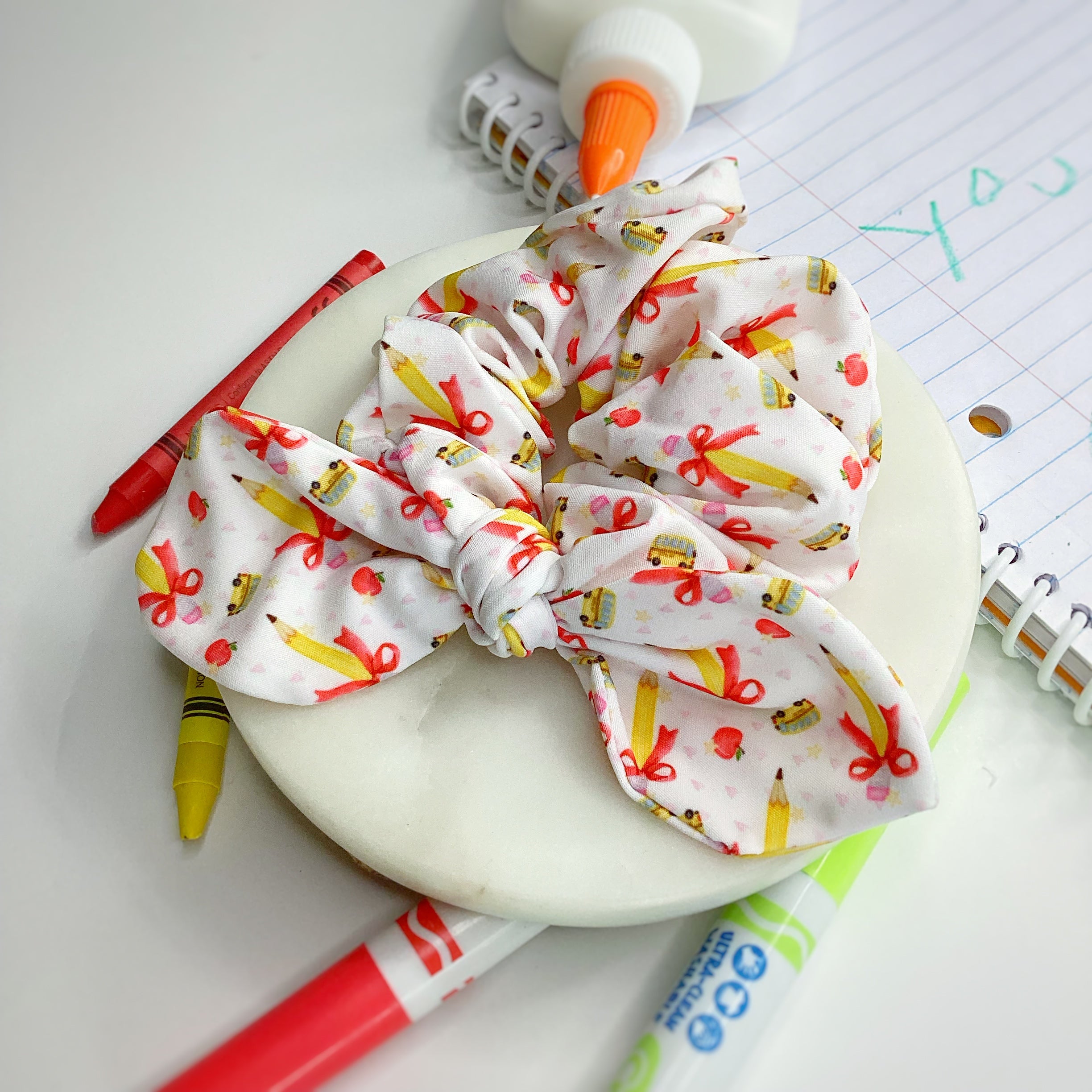 Coquette School Bow Strip and Scrunchie Collection
