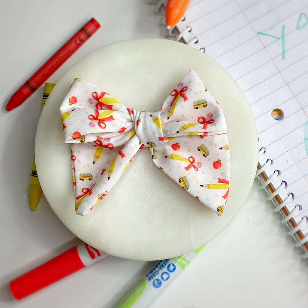 Coquette School Bow Strip and Scrunchie Collection