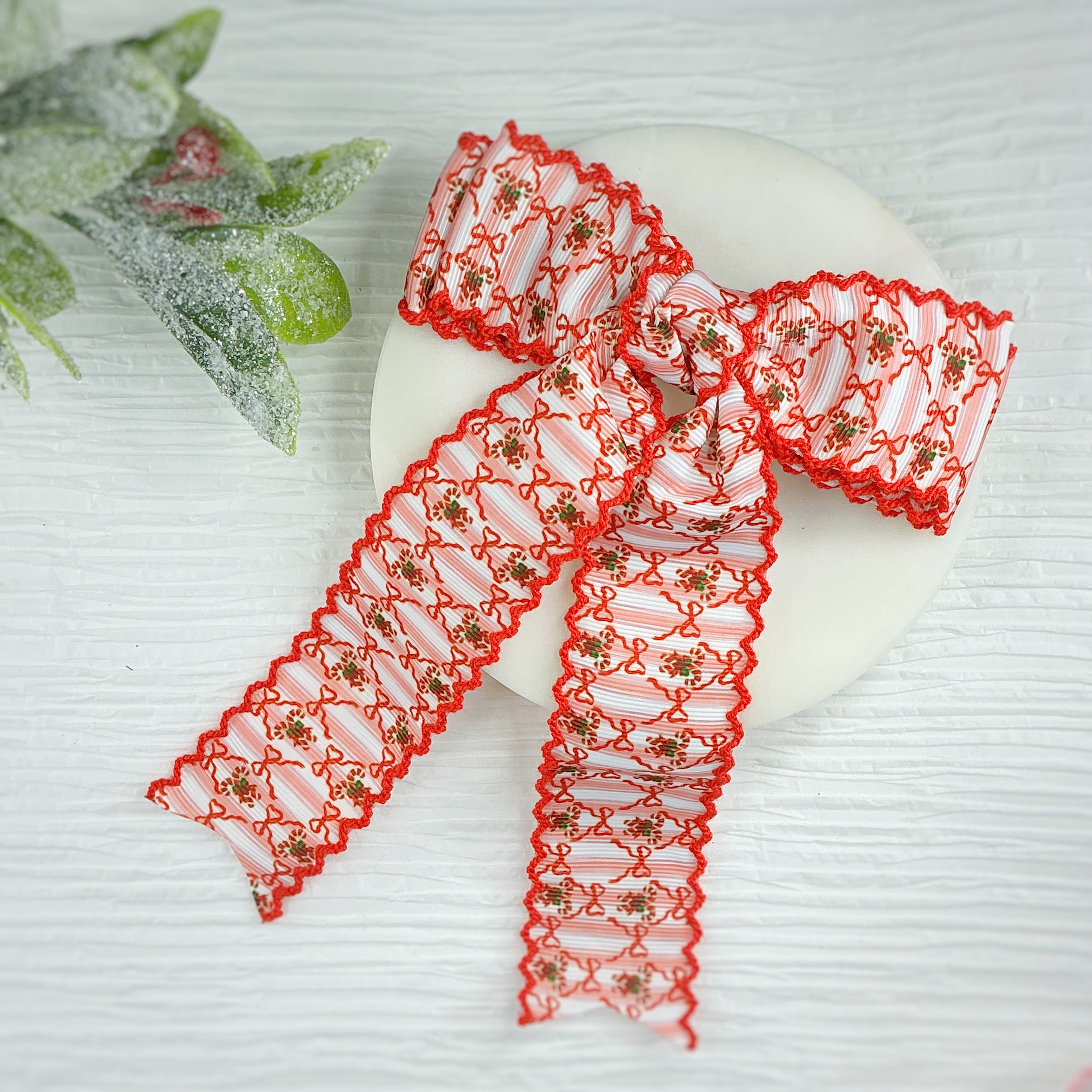 Christmas Collection Finished Moonstitch Bows