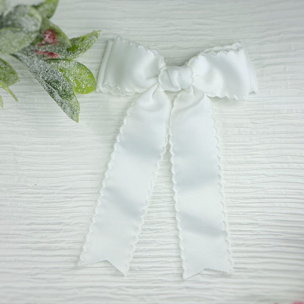 Christmas Color Solid Finished Moonstitch Bows