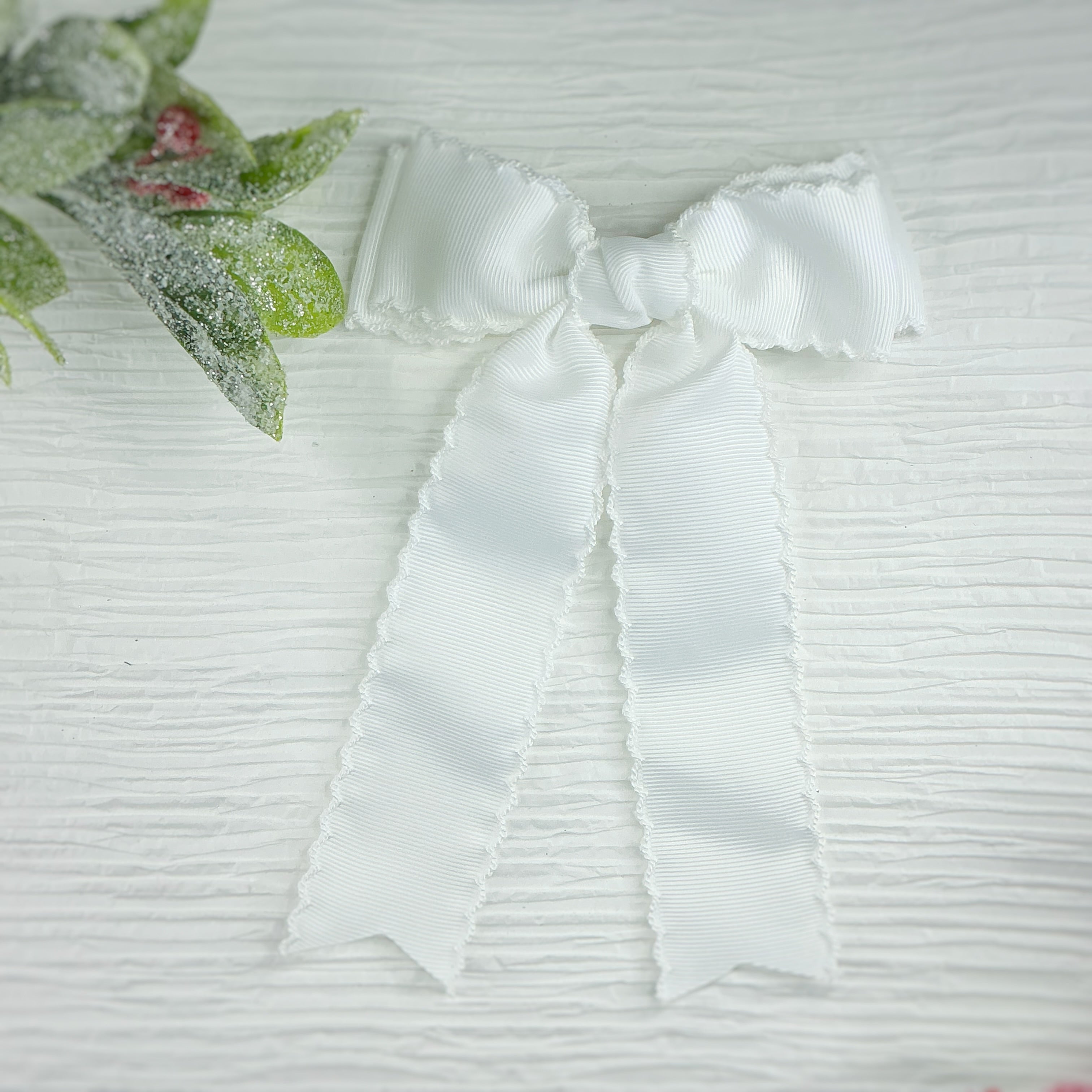 Christmas Color Solid Finished Moonstitch Bows