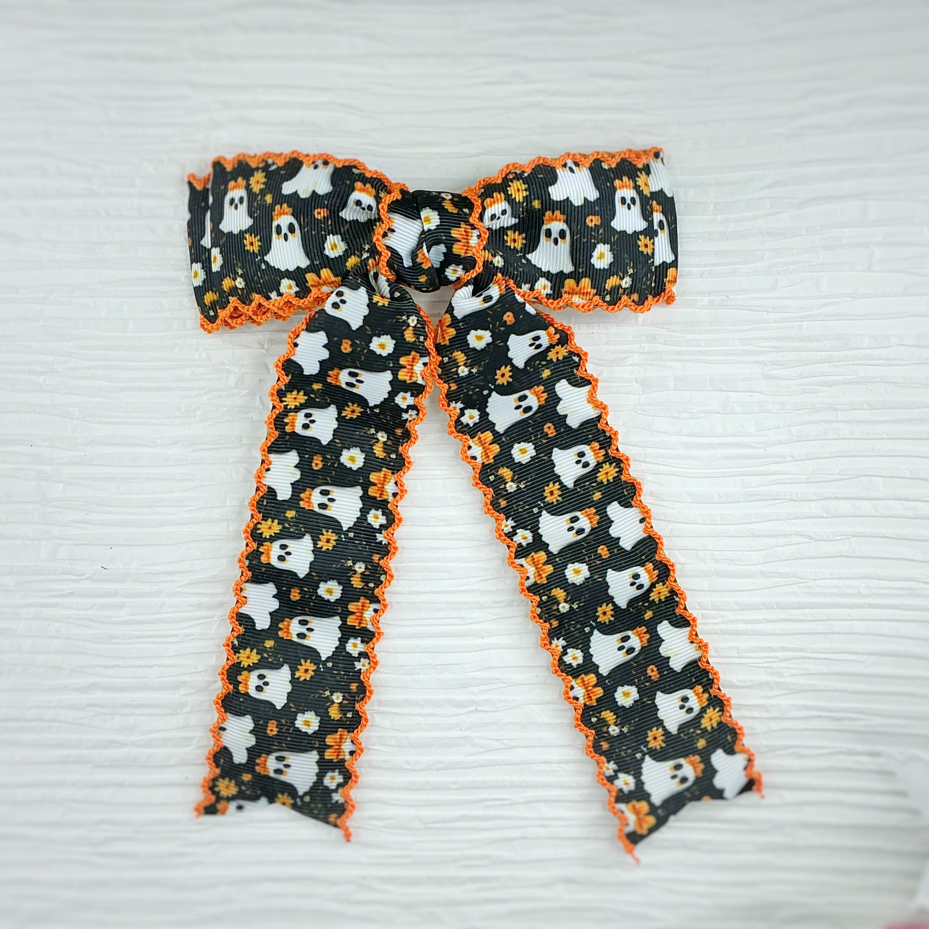 Ghost Girls Solid Finished Moonstitch Bows