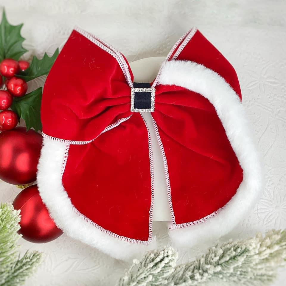 Santa Belt Finished Bow