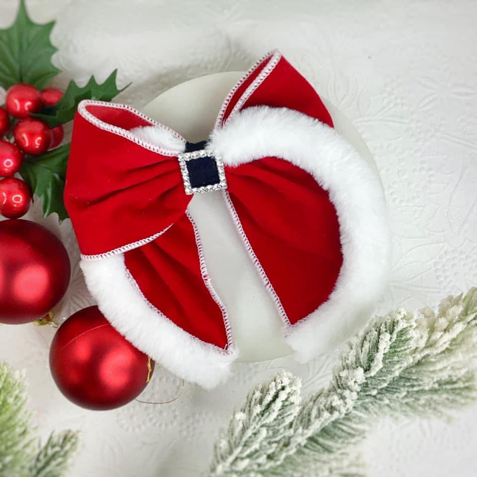 Santa Belt Finished Bow