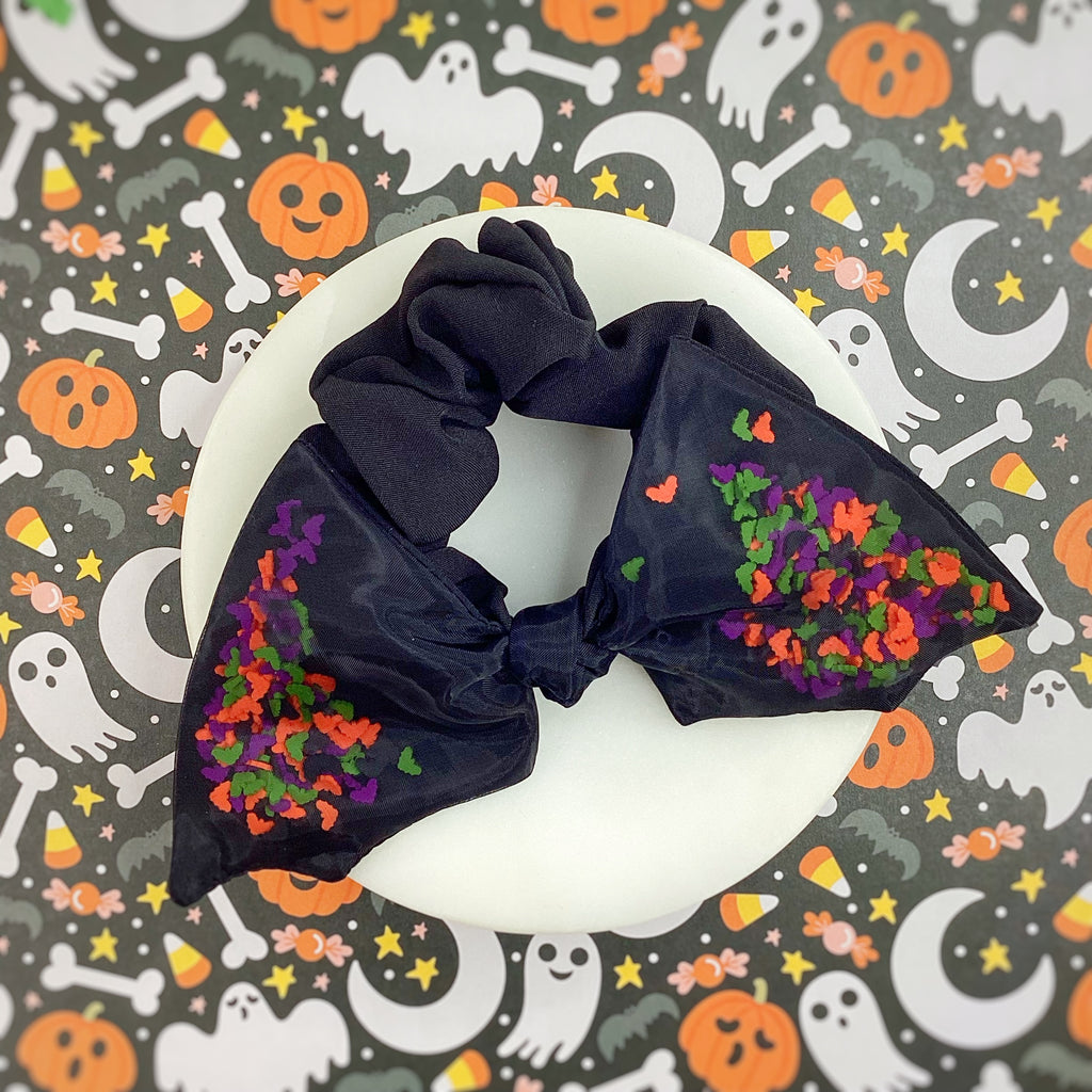 Spooky Bat Shaker Scrunchie