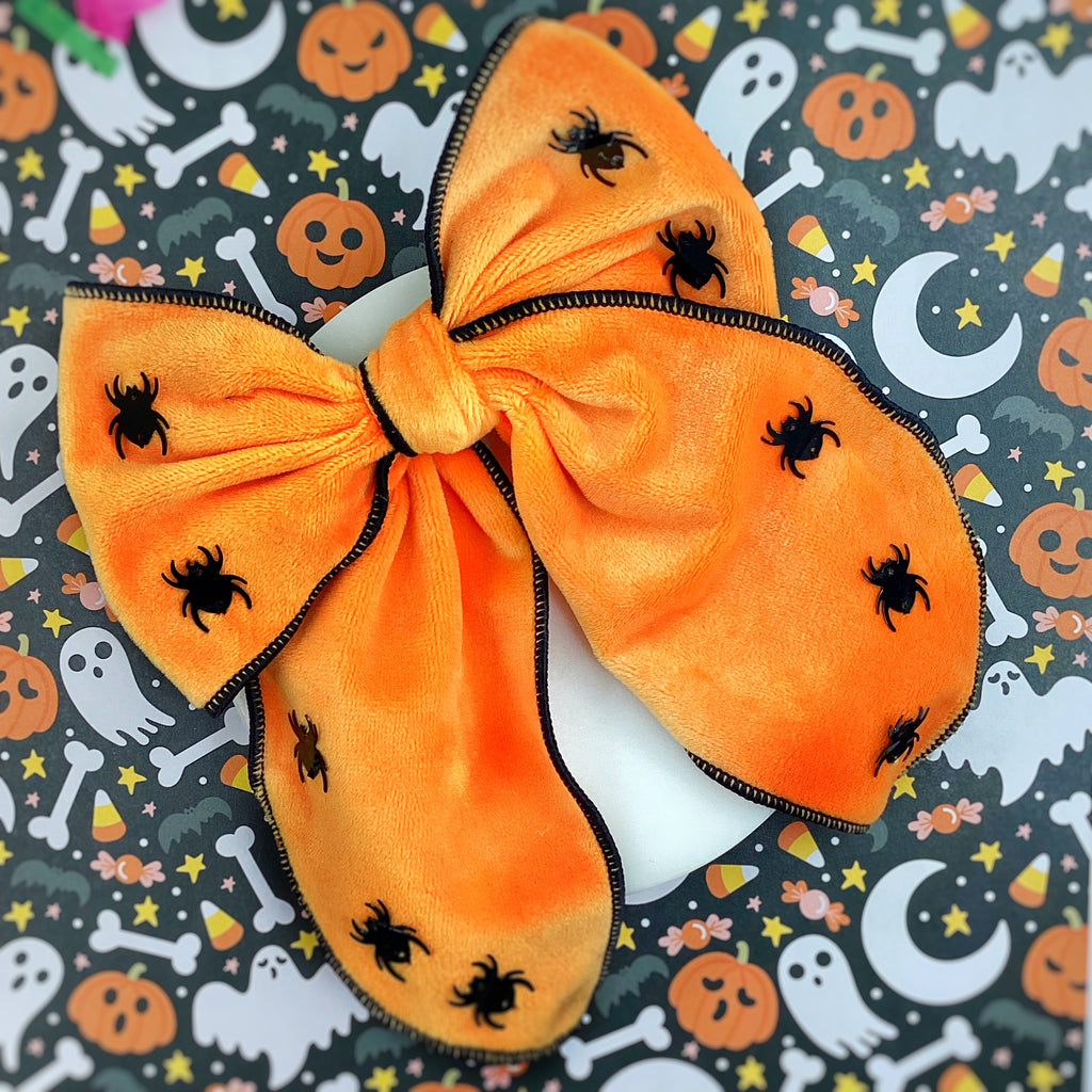 Spooky Spider Halloween Bow