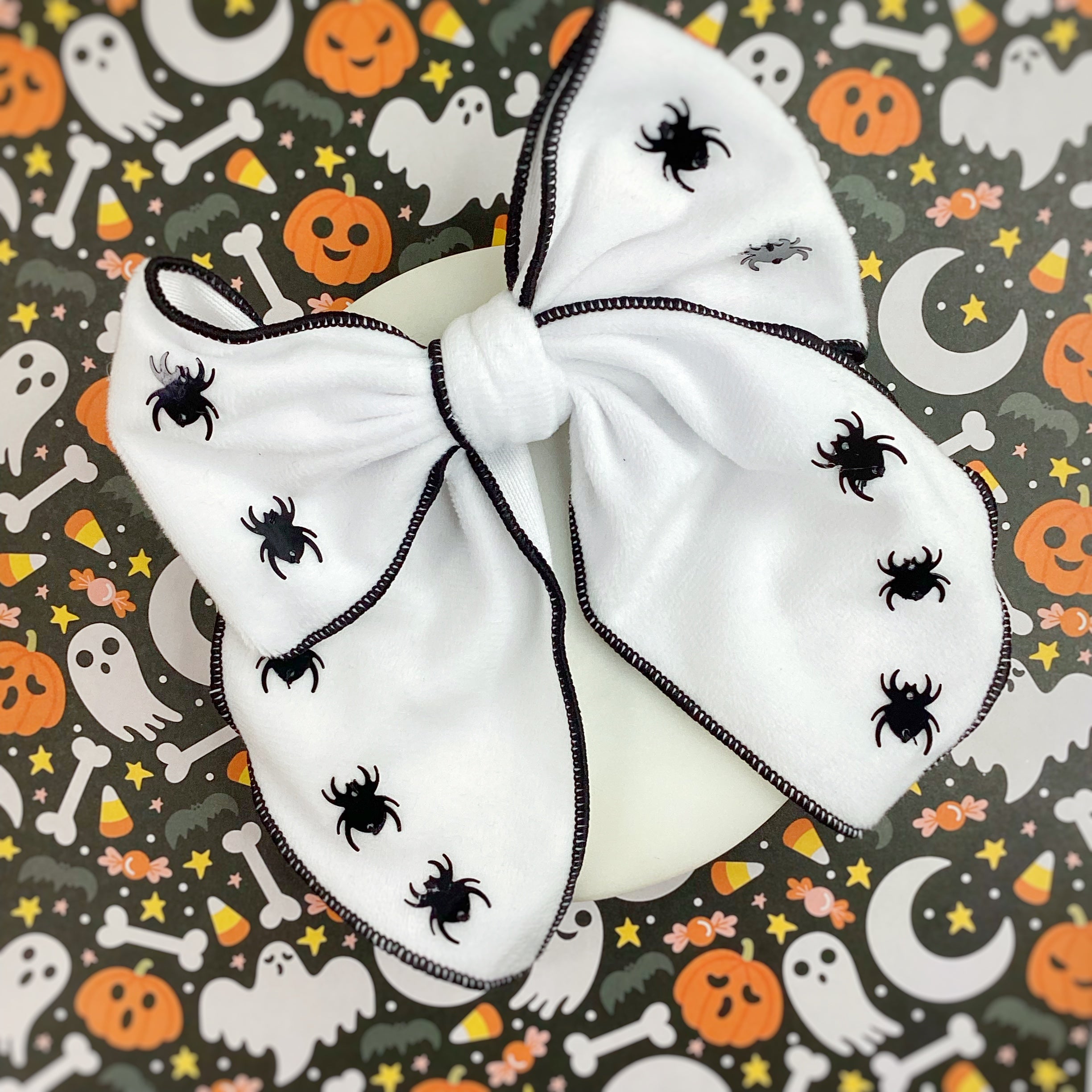 Spooky Spider Halloween Bow