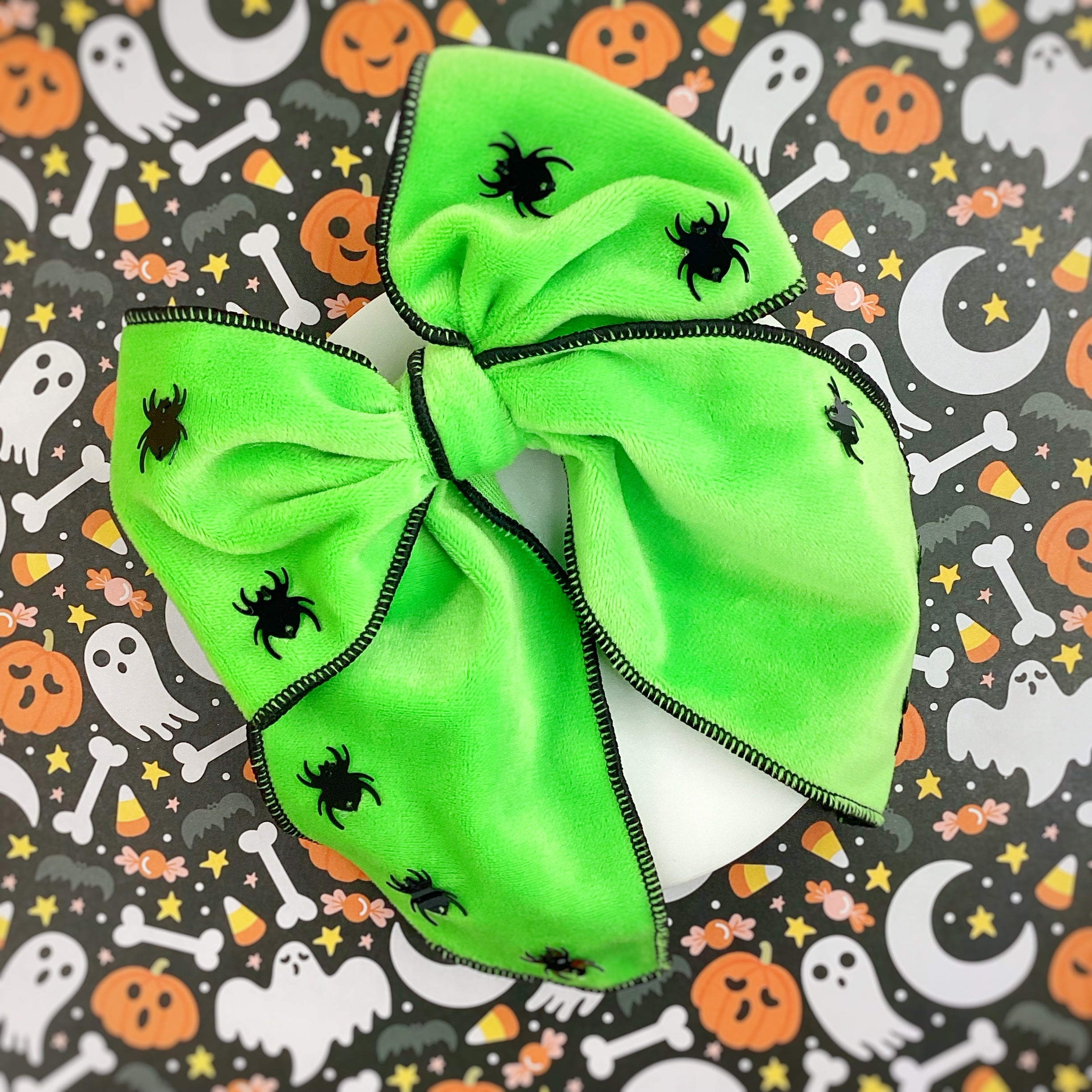 Spooky Spider Halloween Bow