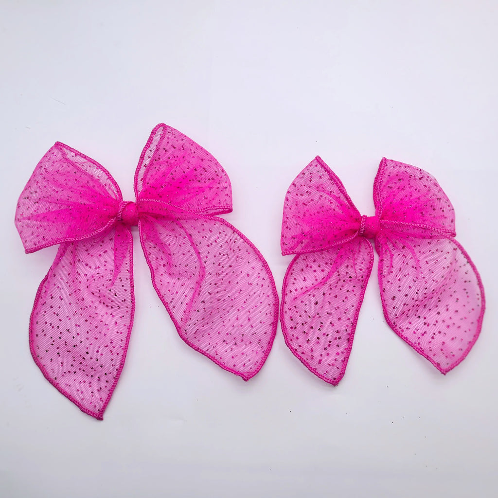 Glitter Dot Tulle Pre-Tied Bow Strip Collection