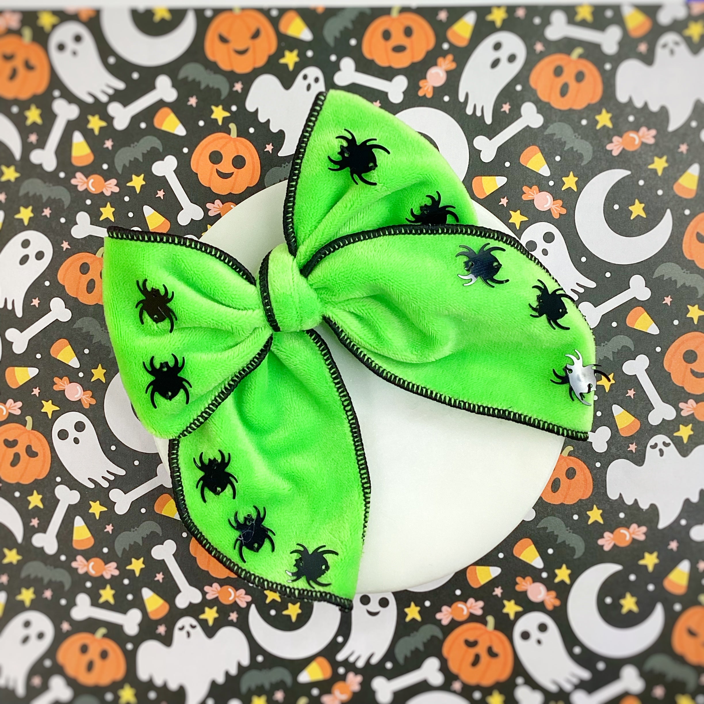 Spooky Spider Halloween Bow
