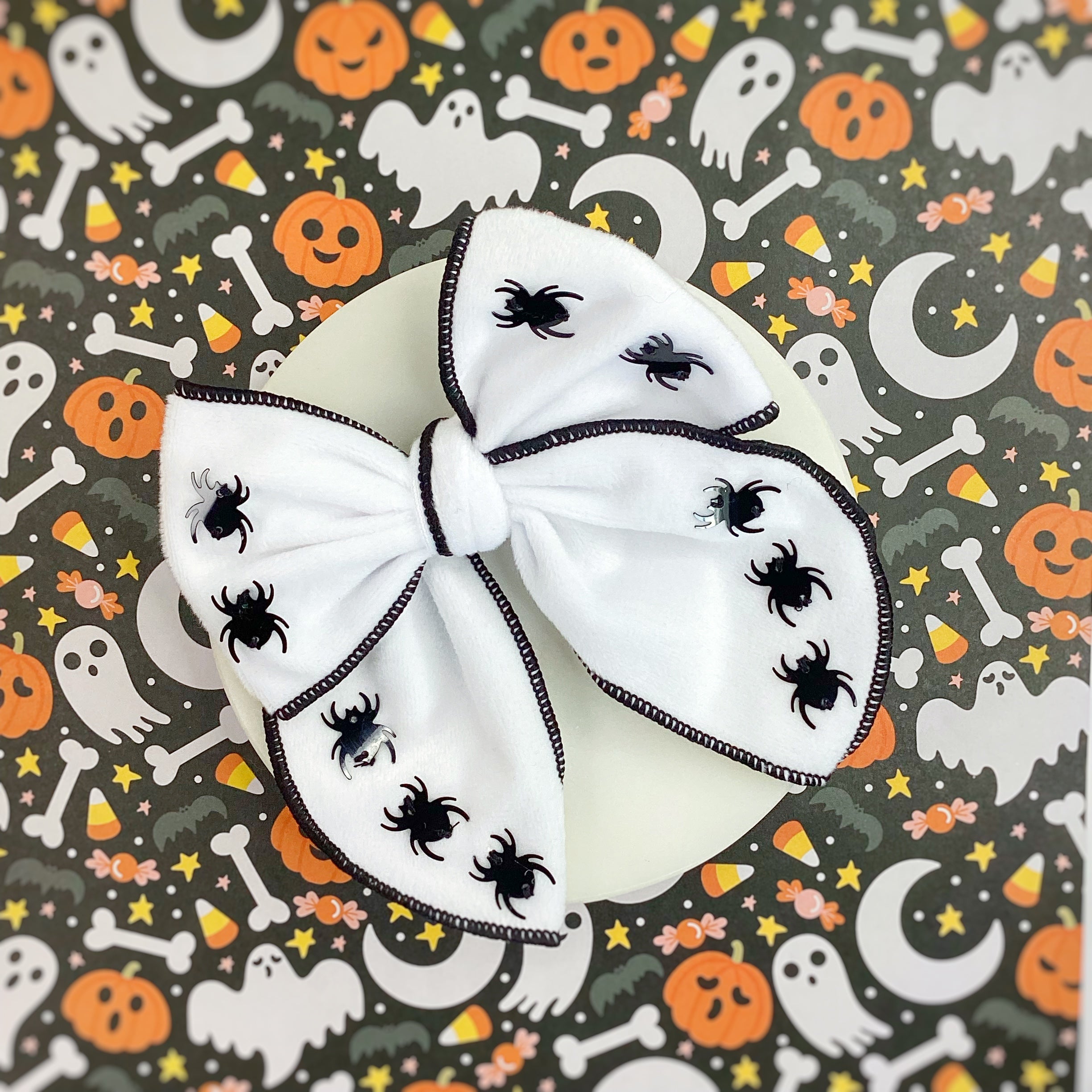 Spooky Spider Halloween Bow