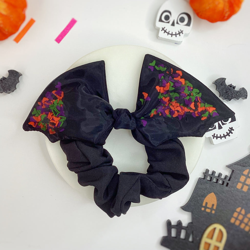 Spooky Bat Shaker Scrunchie