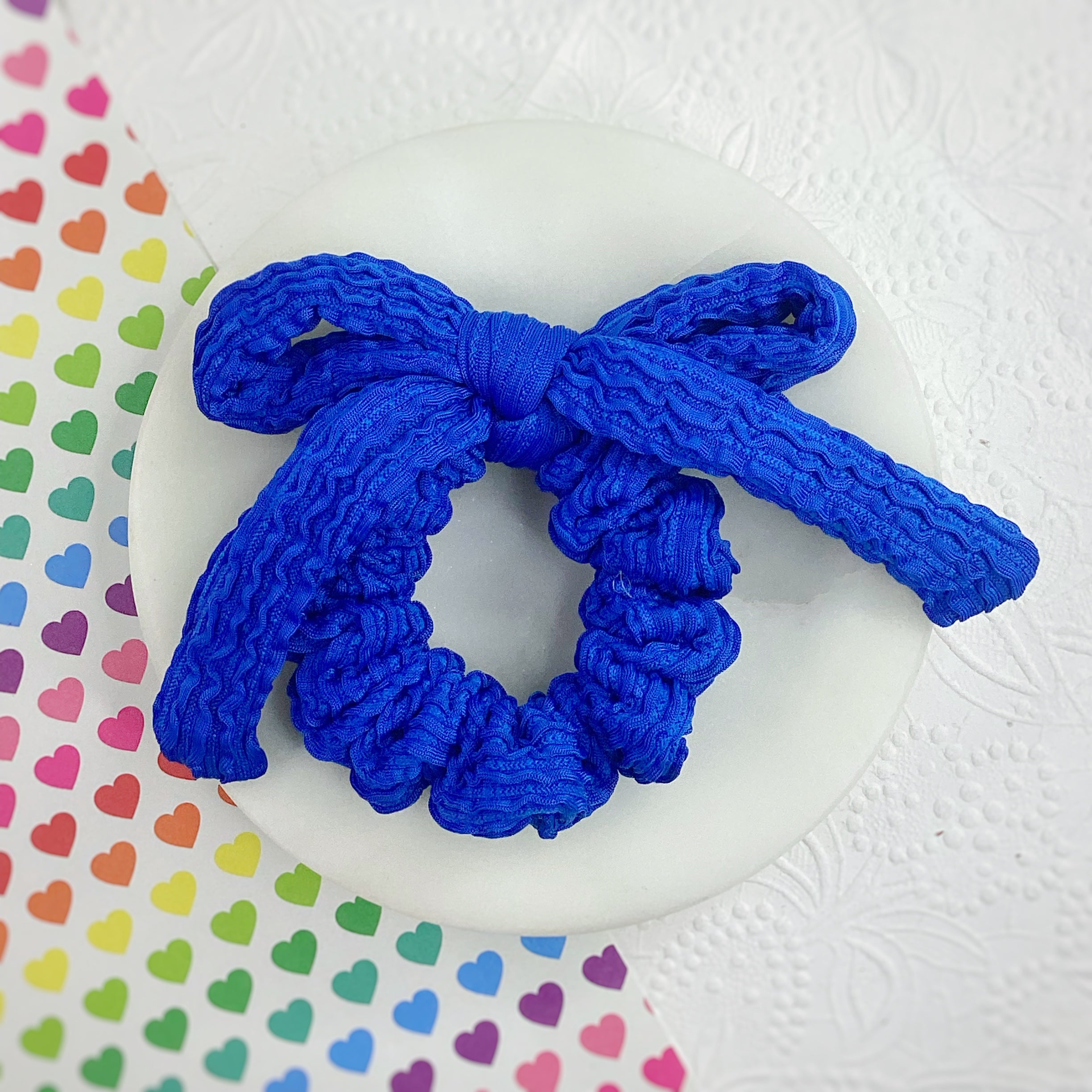 Primary and Neutral Bow Scrunchie Collection