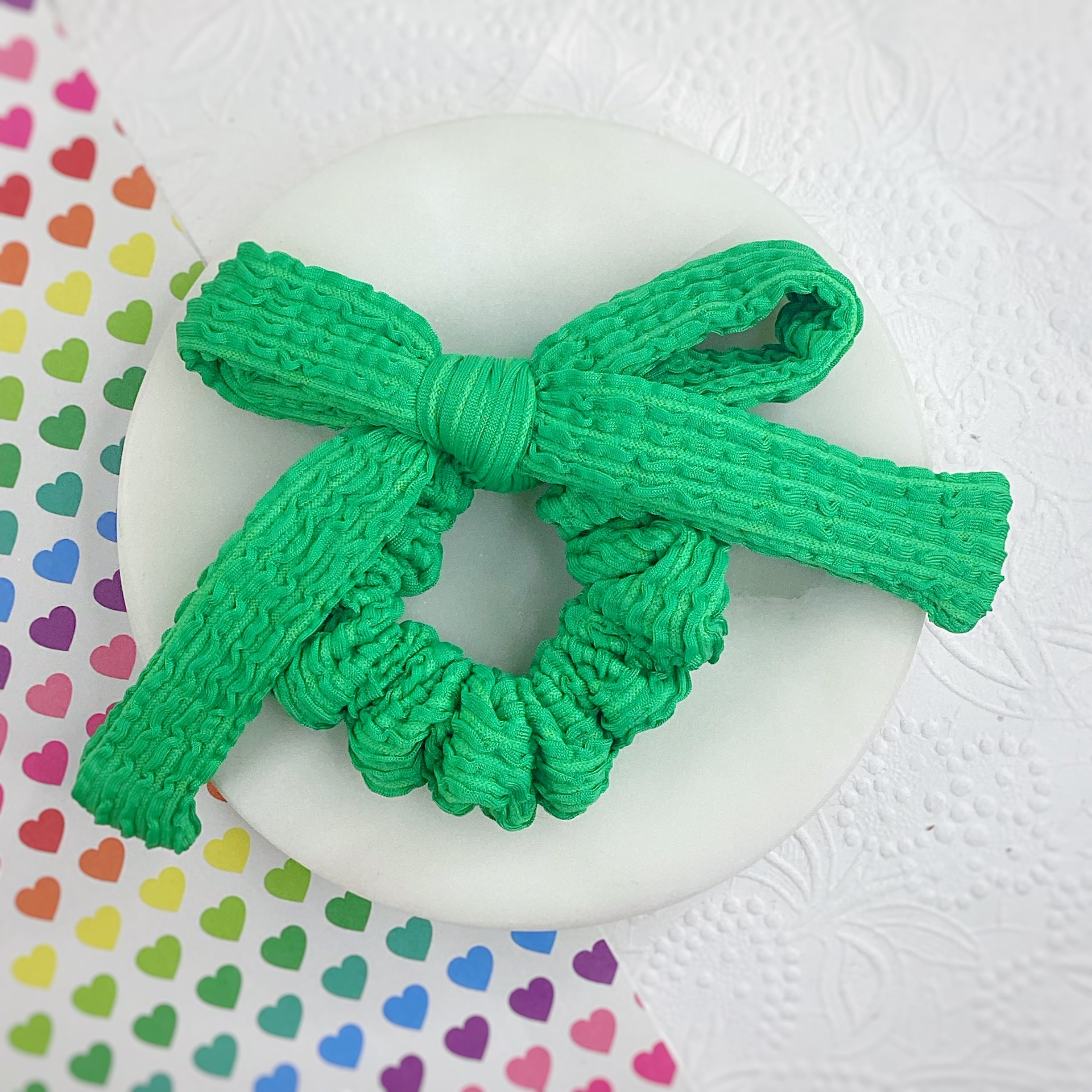 Primary and Neutral Bow Scrunchie Collection