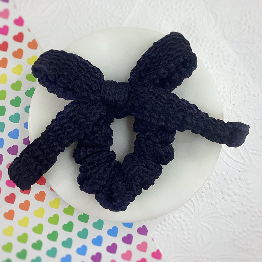 Primary and Neutral Bow Scrunchie Collection