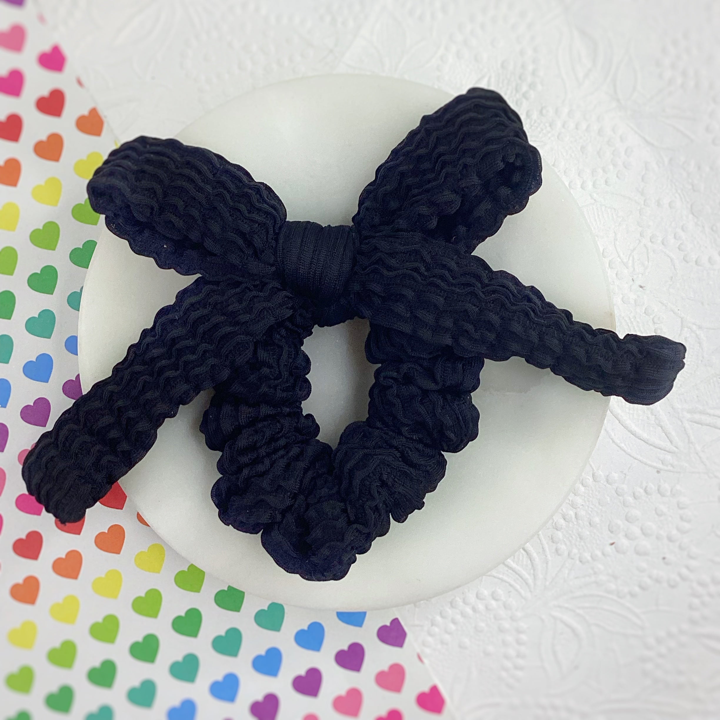 Primary and Neutral Bow Scrunchie Collection