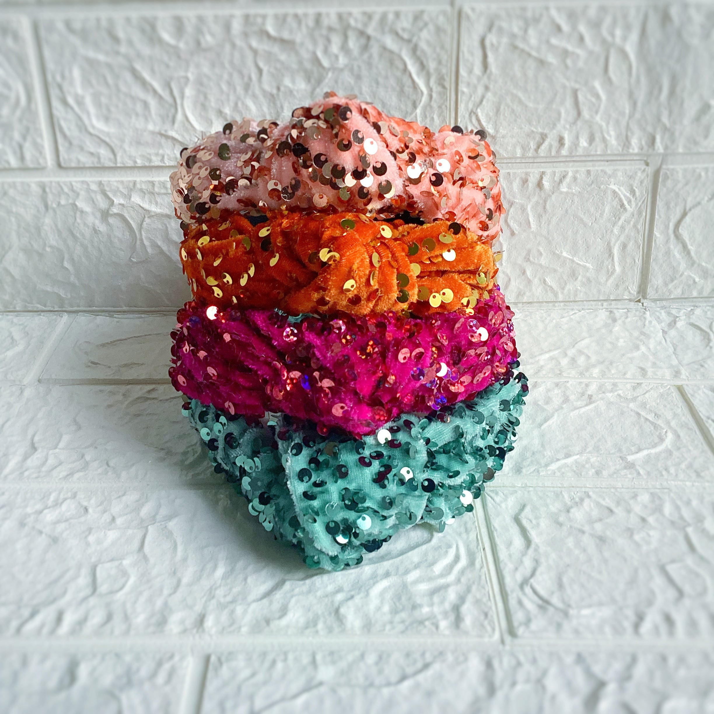 Velvet Sequin Knot Top Headband Collection