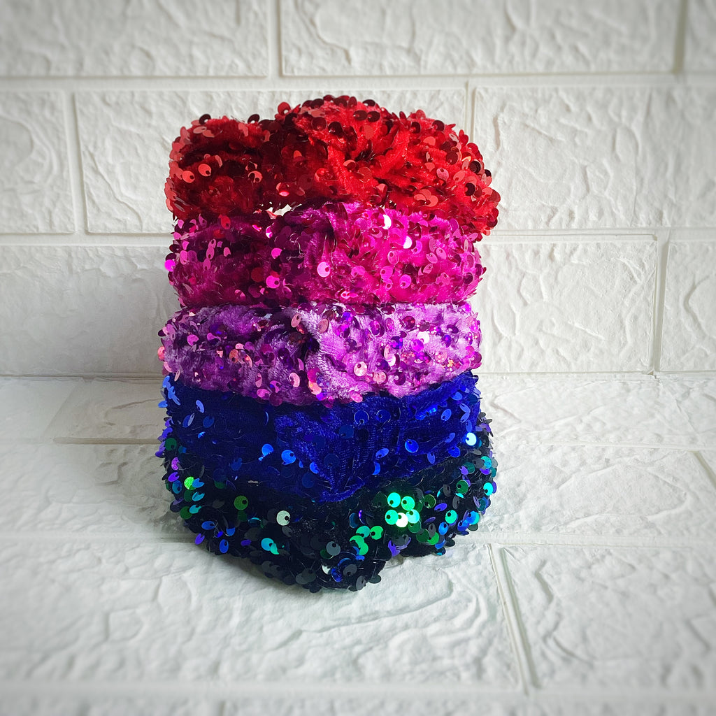 Velvet Sequin Knot Top Headband Collection