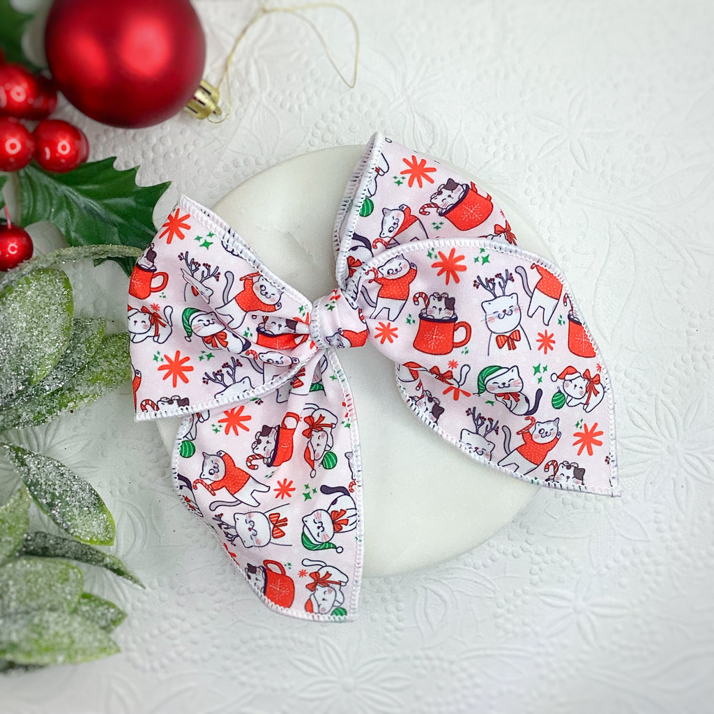 Christmas Cats Bow Strip and Scrunchie Collection