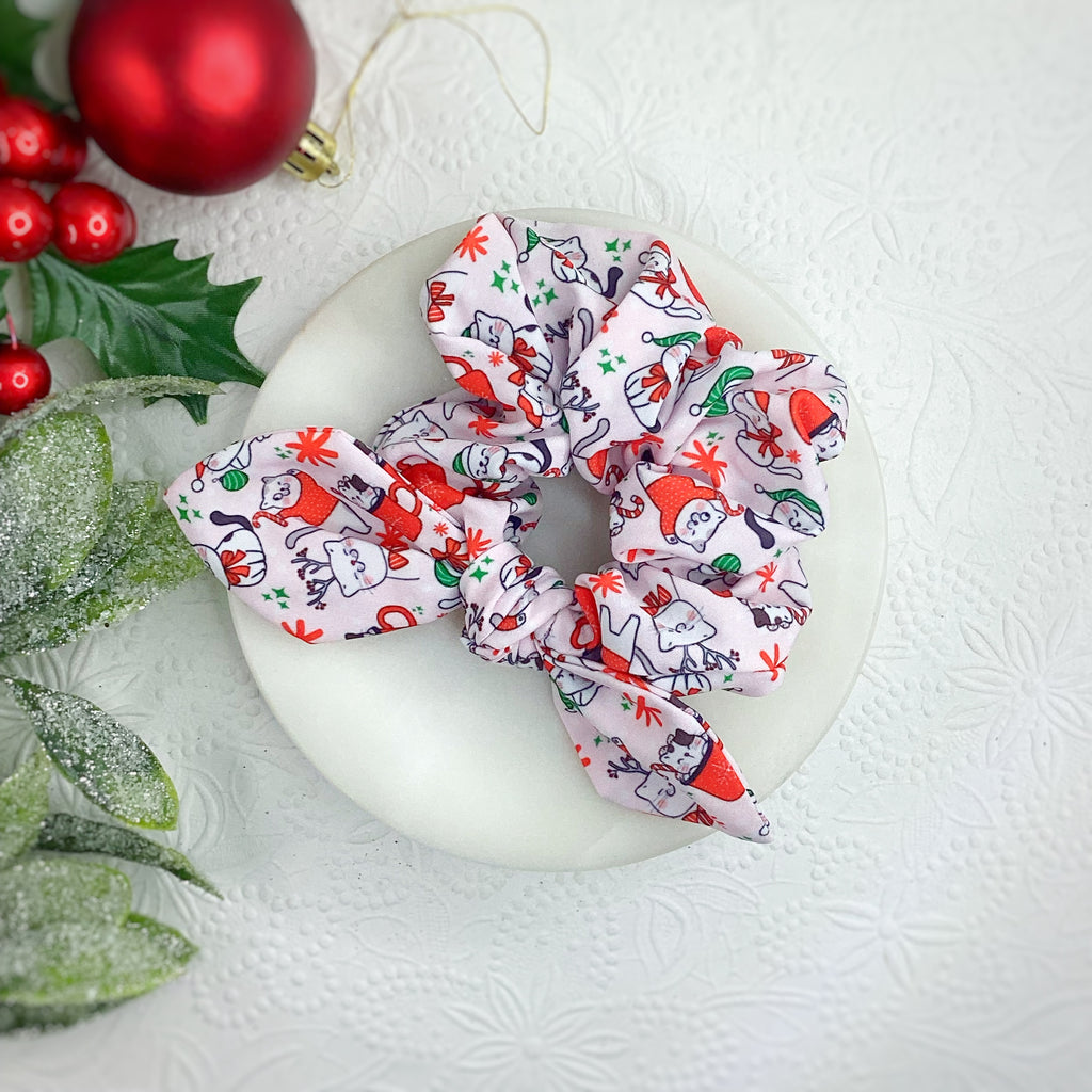 Christmas Cats Bow Strip and Scrunchie Collection