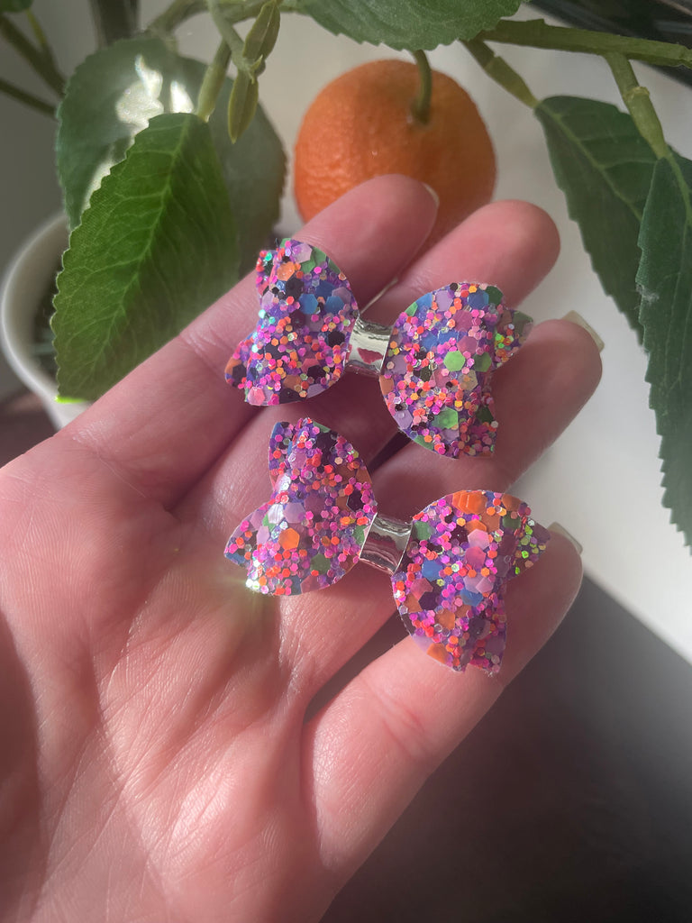 Chunky Glitter Micro Mini Bow Collection