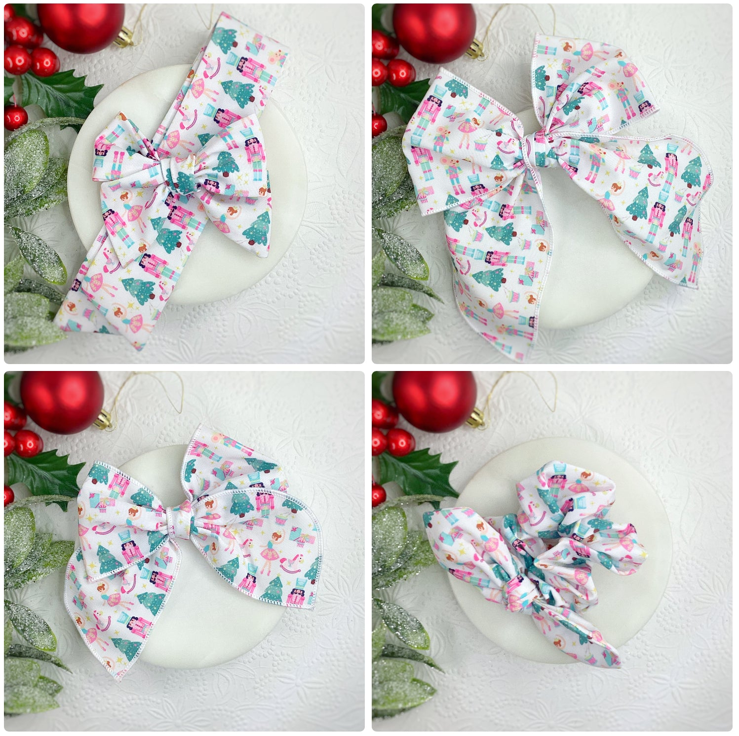 Nutcracker Ballet Bow Strip and Scrunchie Collection