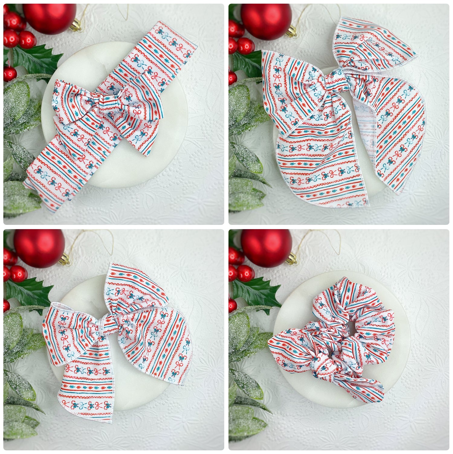 Grand Millennial Stripes Bow Strip and Scrunchie Collection