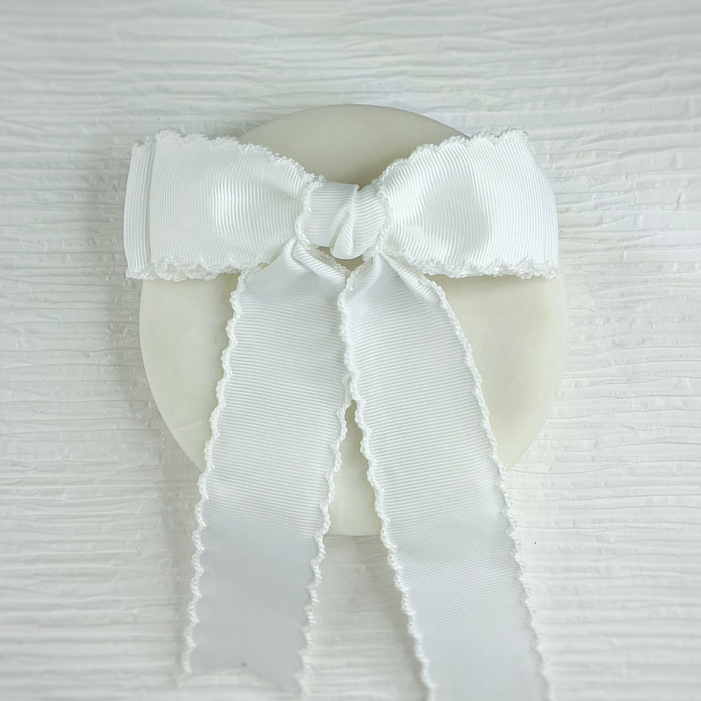 Pastel Color Solid Finished Moonstitch Bows