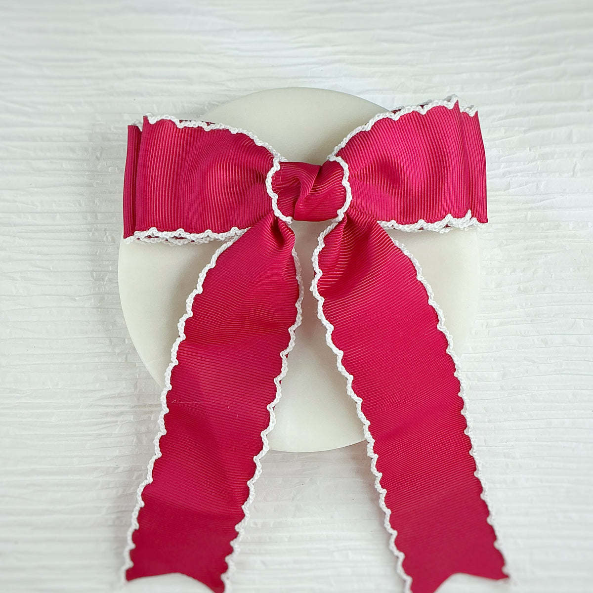 School Spirit Color Solid Finished Moonstitch Bows
