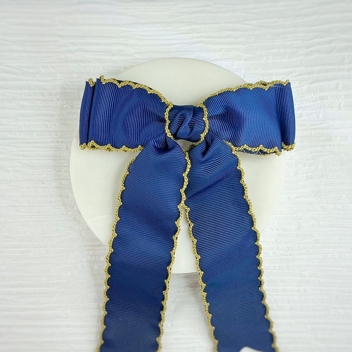 School Spirit Color Solid Finished Moonstitch Bows