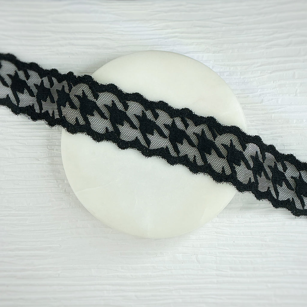 Custom Houndstooth Lace Trim- RTS