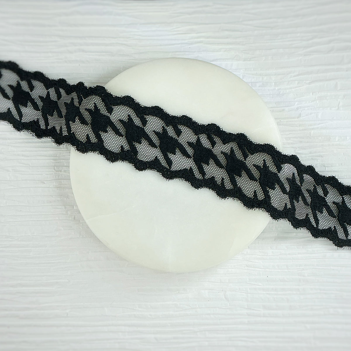 Custom Houndstooth Lace Trim- RTS
