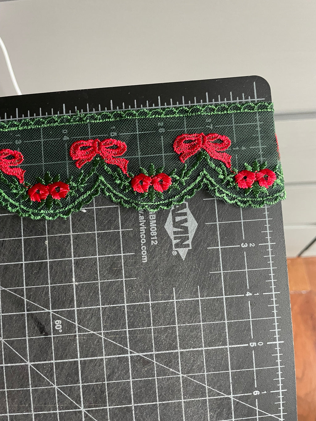 Christmas Garland and Bows Custom Lace- RTS