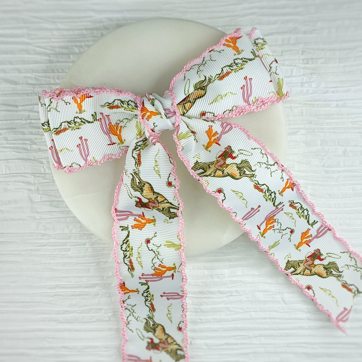 Vintage Cowgirl Finished Moonstitch Bows