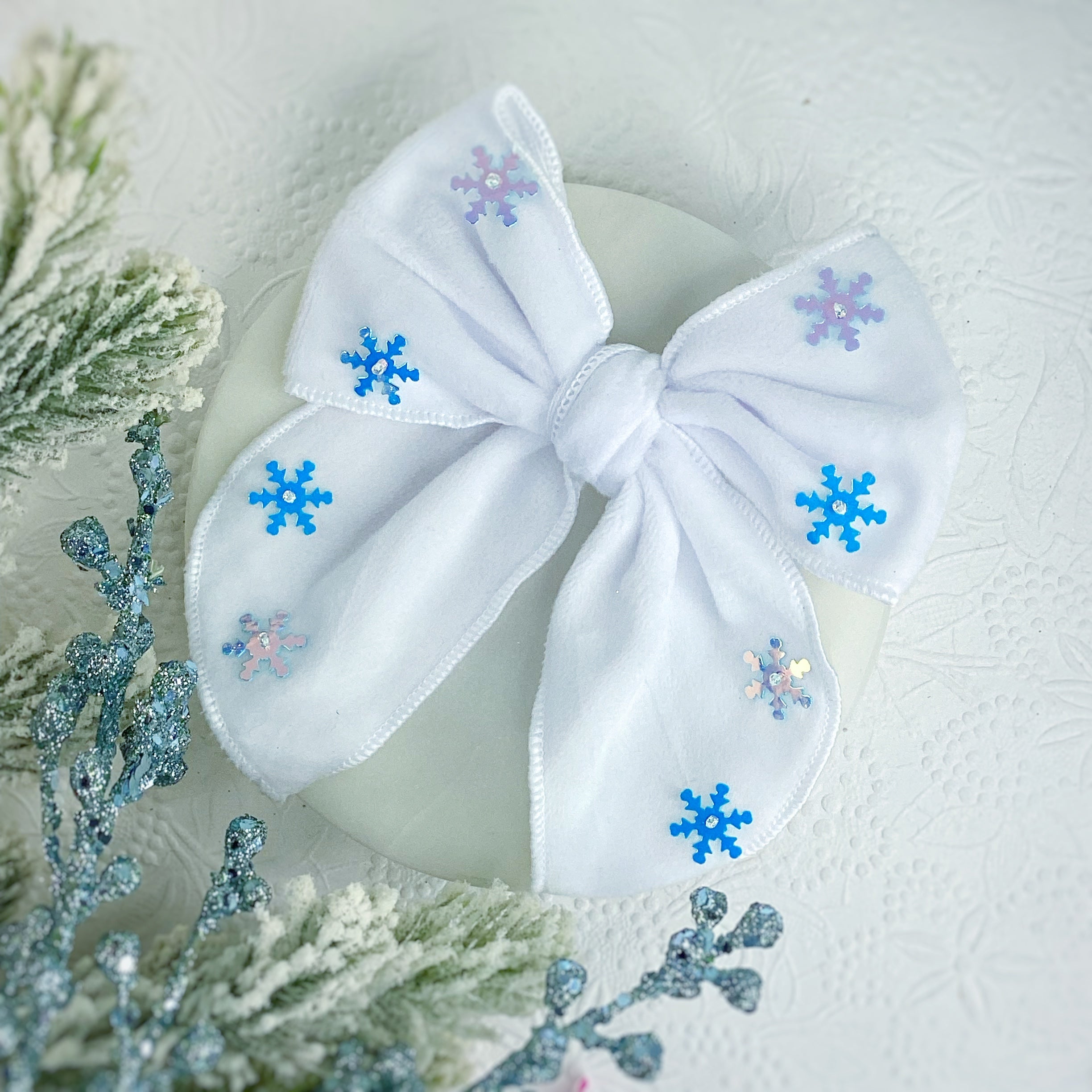 Sparkly Snowflake Bow Collection