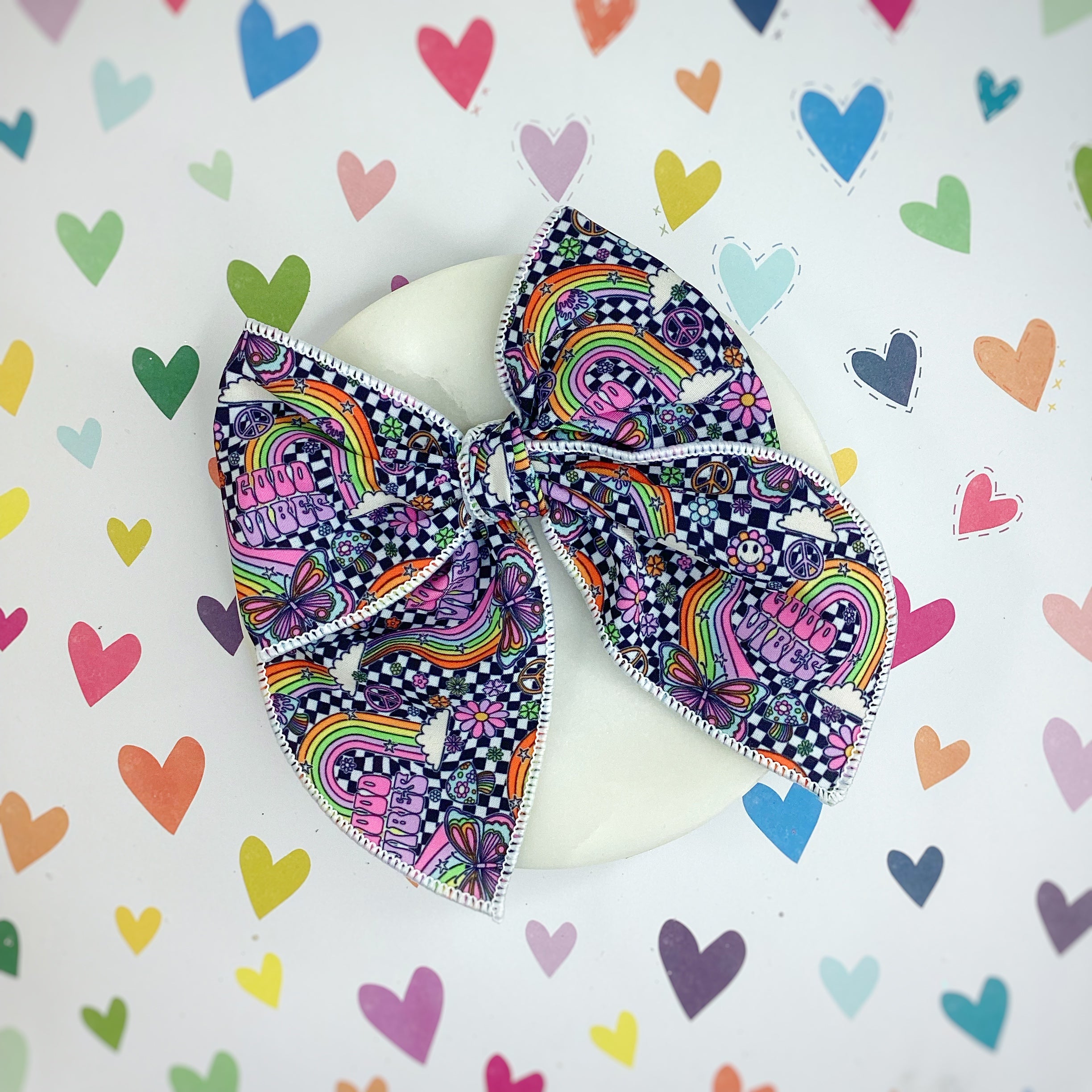 Good Vibes Bow Strip, Headband and Scrunchie Collection