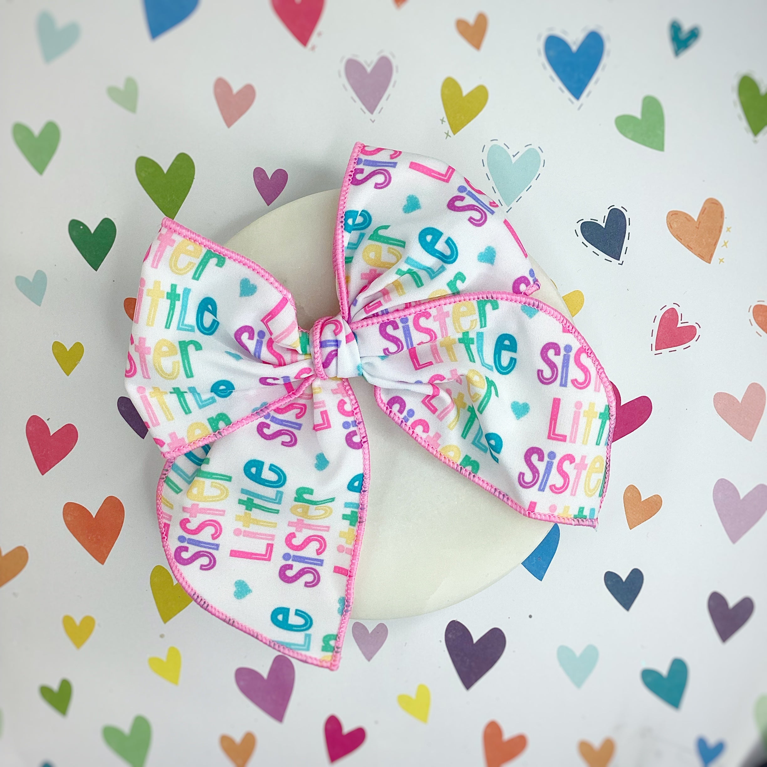 Big and Little Sister Bow Strip, Baby Headwrap and Scrunchie Collection
