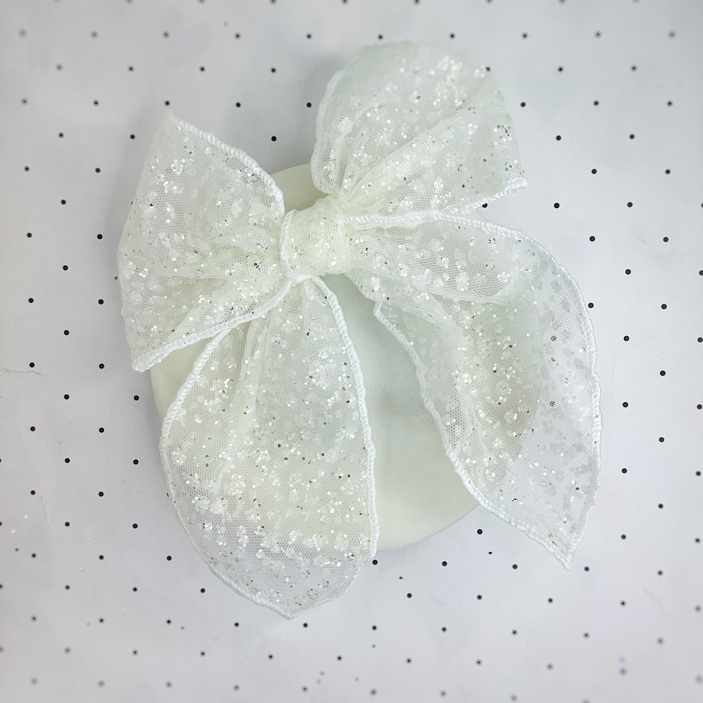Super Glitter Tulle Pre-Tied Bow Strip Collection