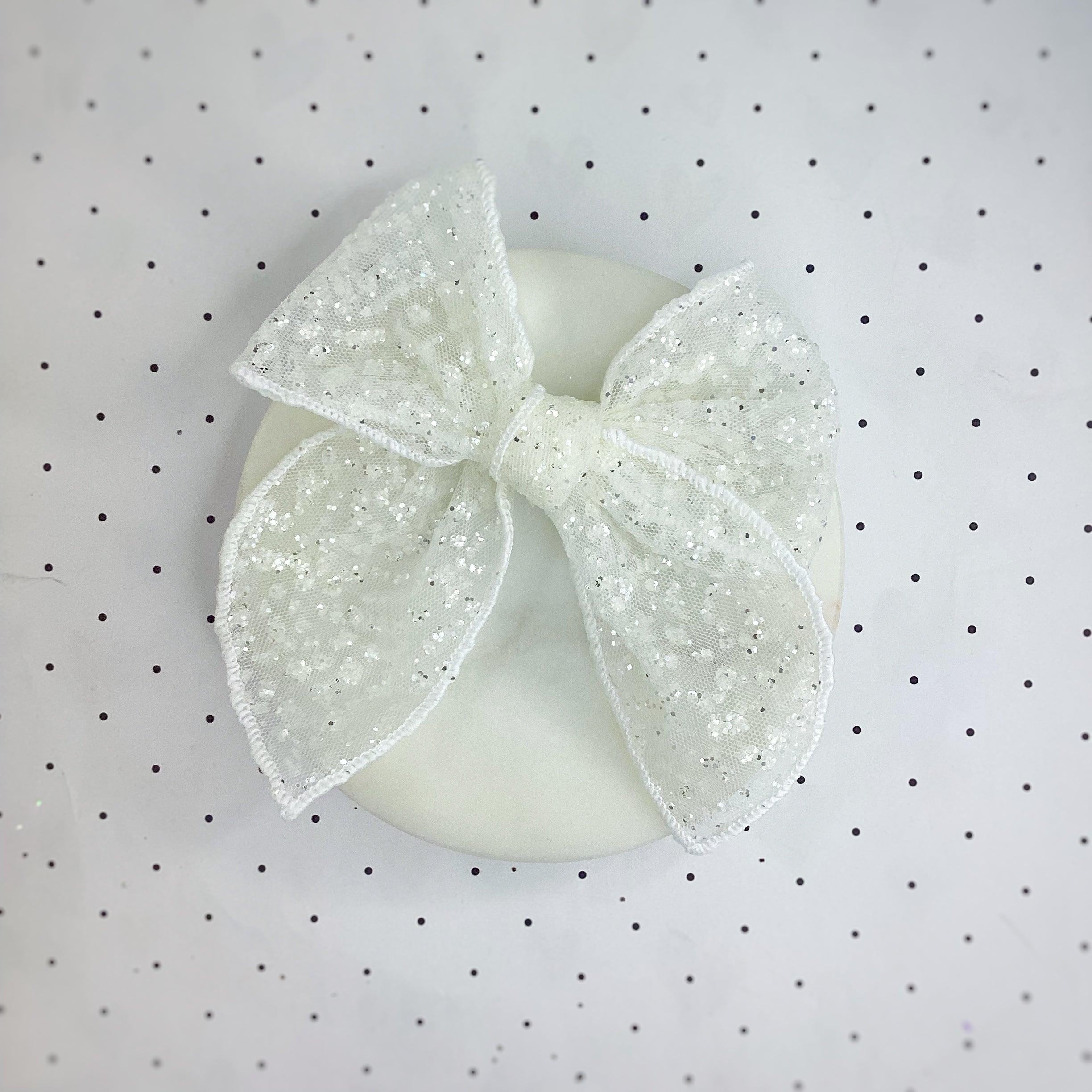 Super Glitter Tulle Pre-Tied Bow Strip Collection