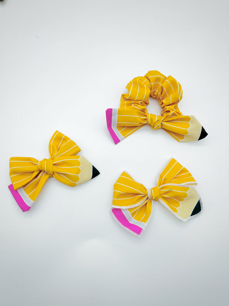 Pencil Bow, Scrunchie and Headband Collection