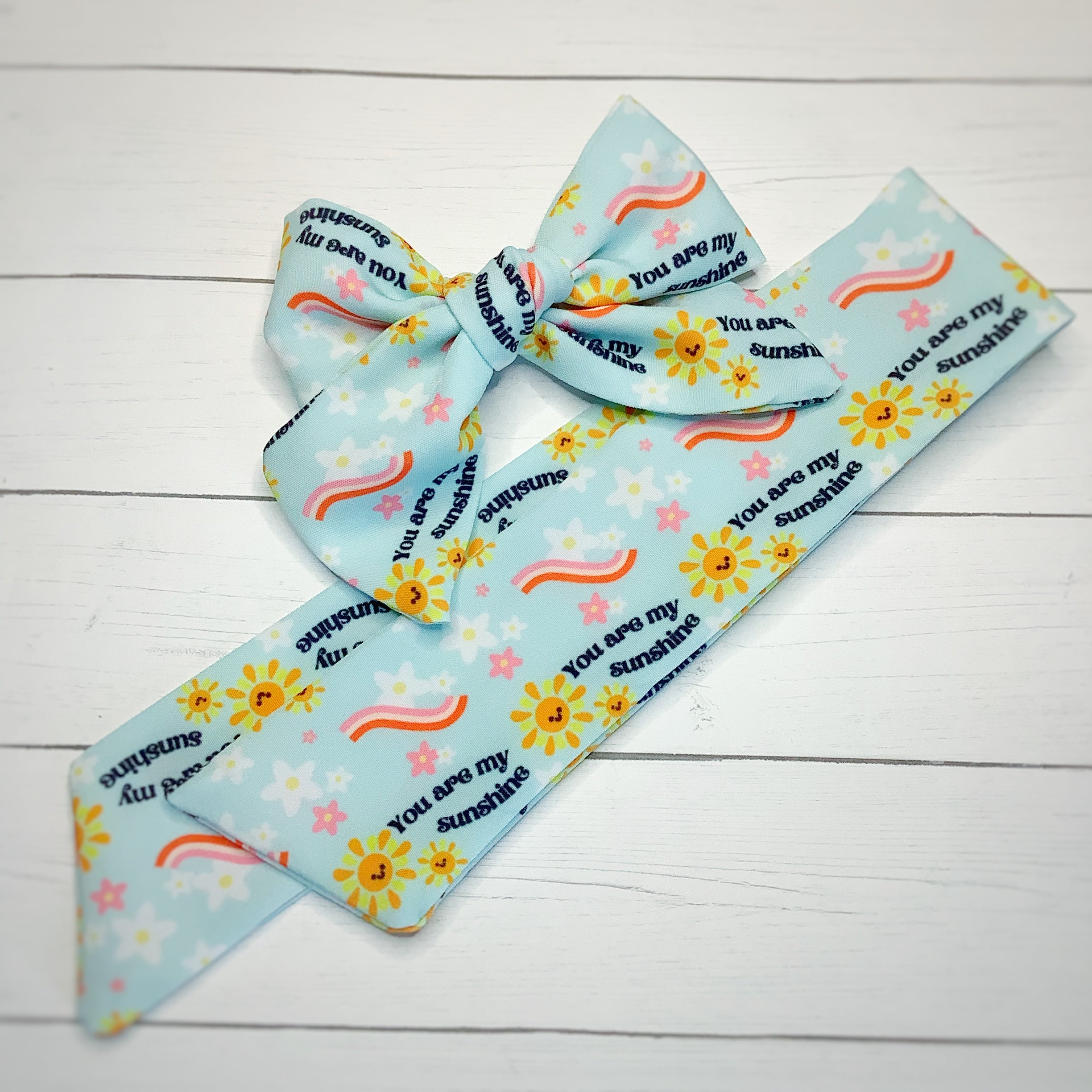 You Are My Sunshine Bow Strip and Scrunchie Collection