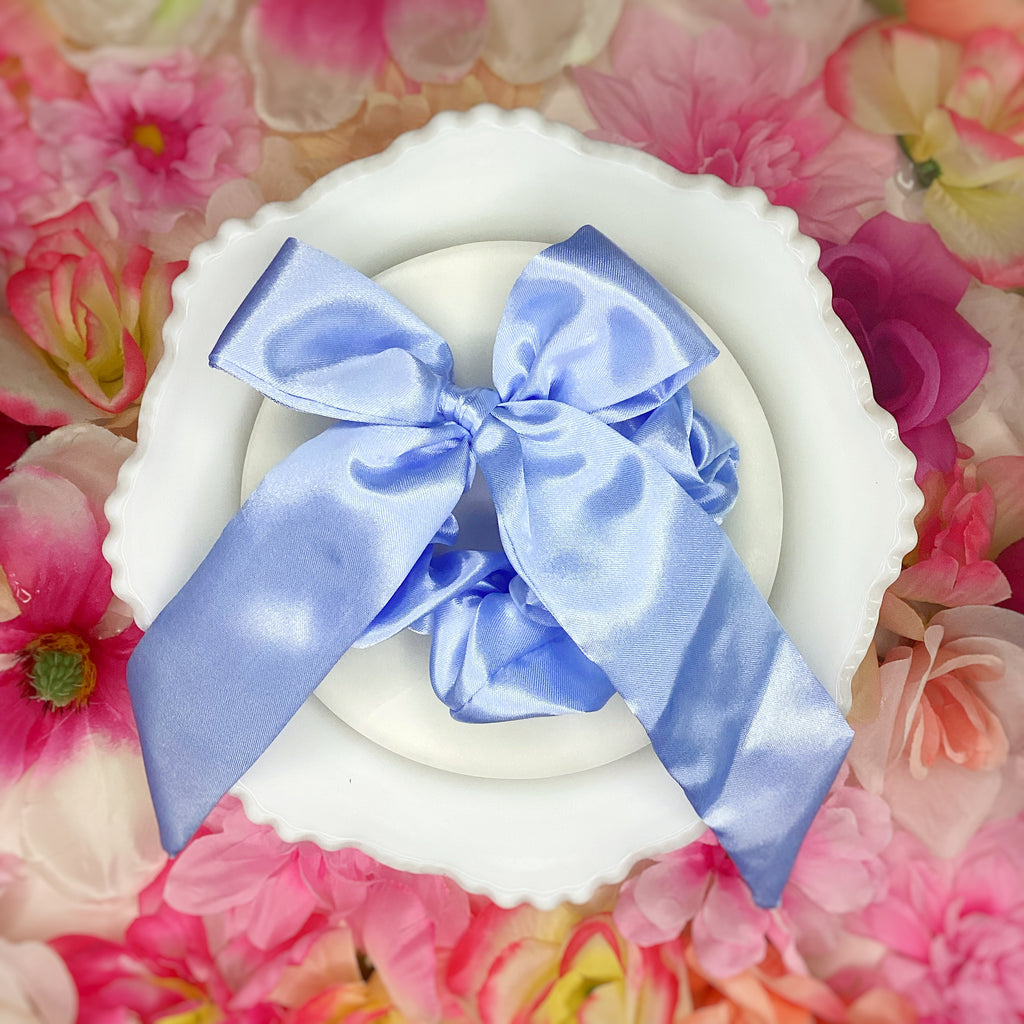 Solid Satin Floral Coquette Bow and Bow Scrunchie Collection