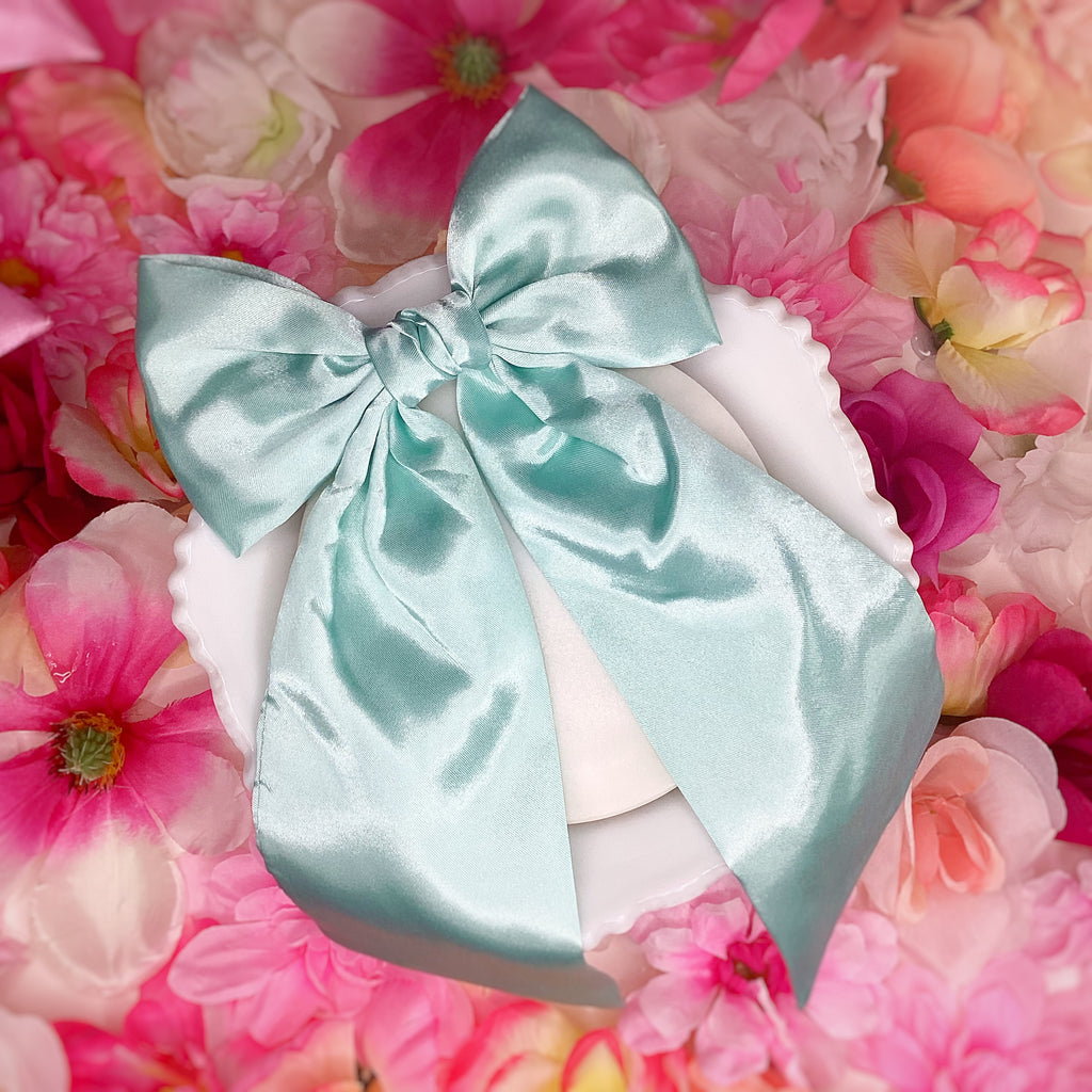 Solid Satin Floral Coquette Bow and Bow Scrunchie Collection