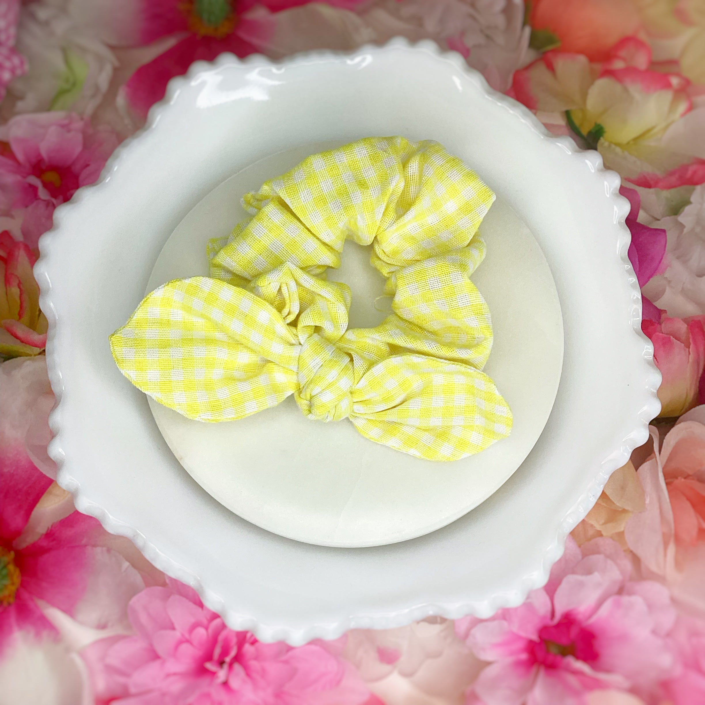 Pastel Gingham Coquette Bow, Headband and Scrunchie Collection