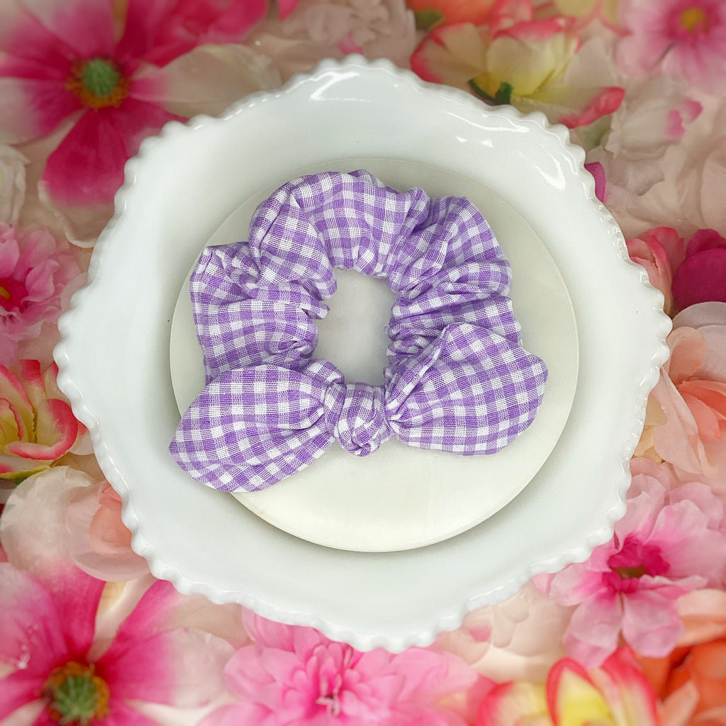 Pastel Gingham Coquette Bow, Headband and Scrunchie Collection