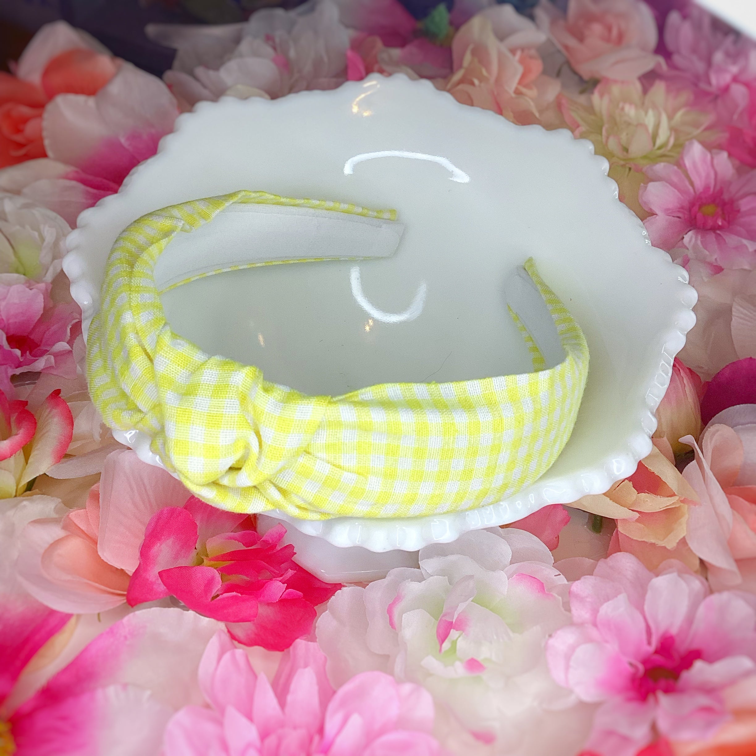 Pastel Gingham Coquette Bow, Headband and Scrunchie Collection