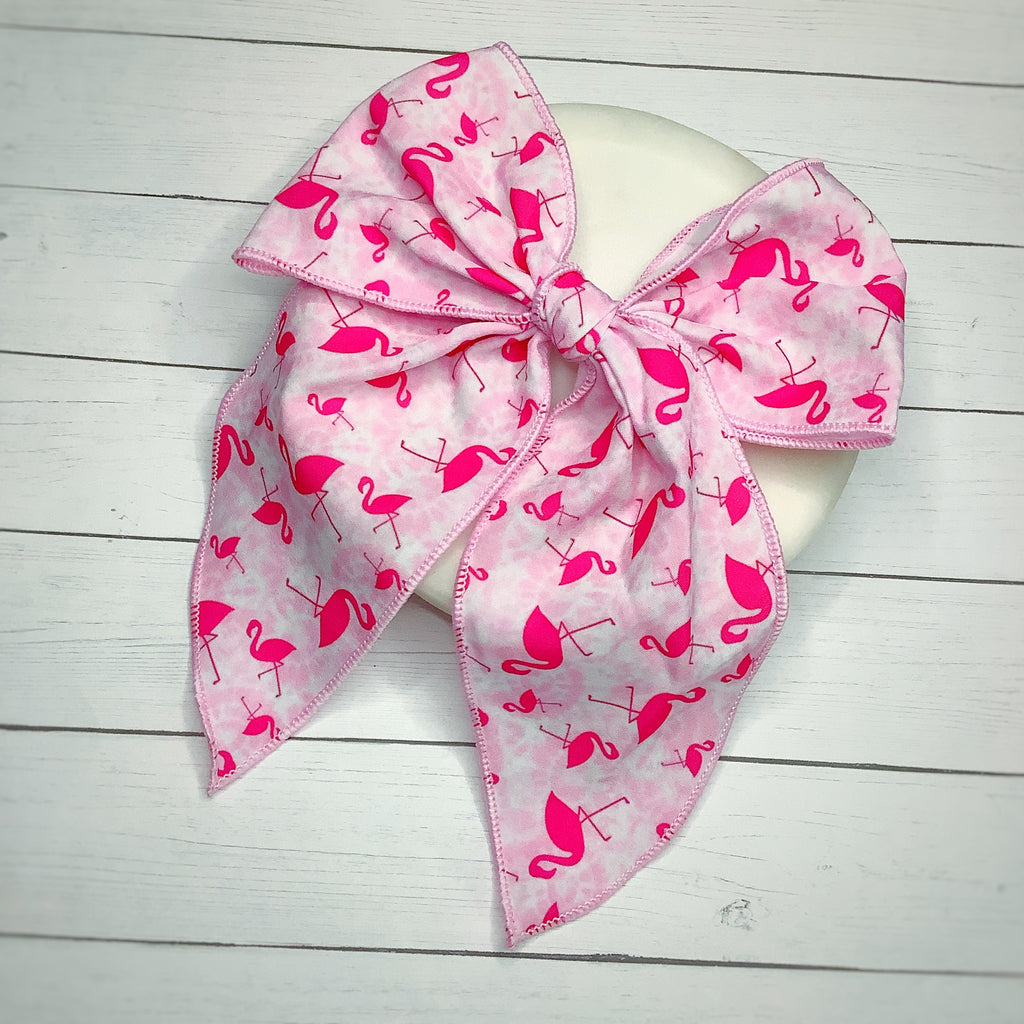 Totally Pink Flamingo Quinn Scrunchie and Bow Collection