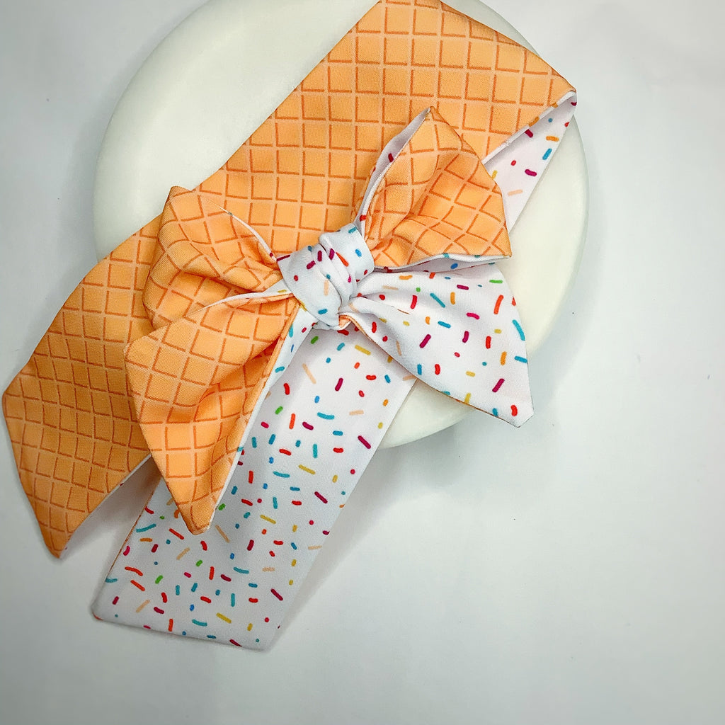 Sprinkles and Ice Cream Bow and Headband Collection